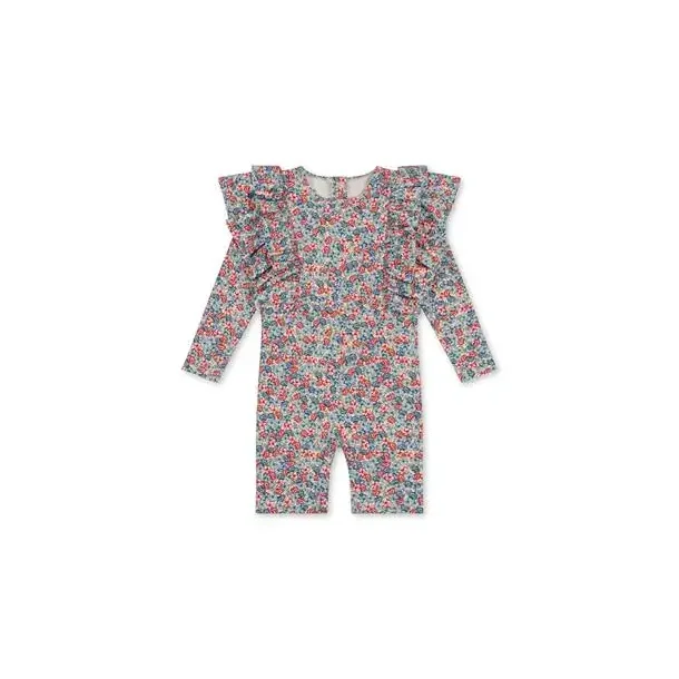 Konges Sljd Manuca Frill Onesie Rosie Blue